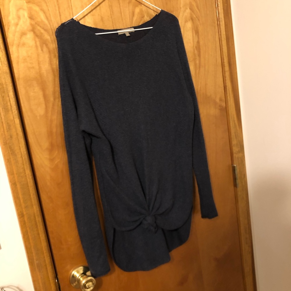 Joan Vass Dark Blue Light Weight Sweater